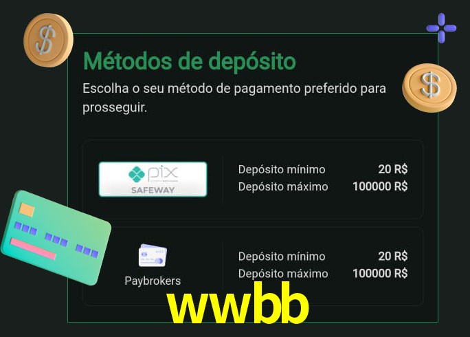 O cassino wwbb oferece uma grande variedade de métodos de pagamento